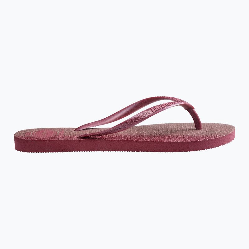 Papuci pentru femei  Havaianas Slim Gloss amaranth 2