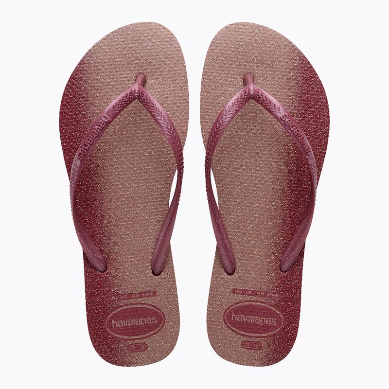 Papuci pentru femei  Havaianas Slim Gloss amaranth 3