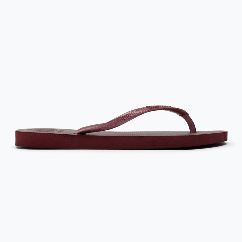 Papuci pentru femei  Havaianas Slim Gloss amaranth 2