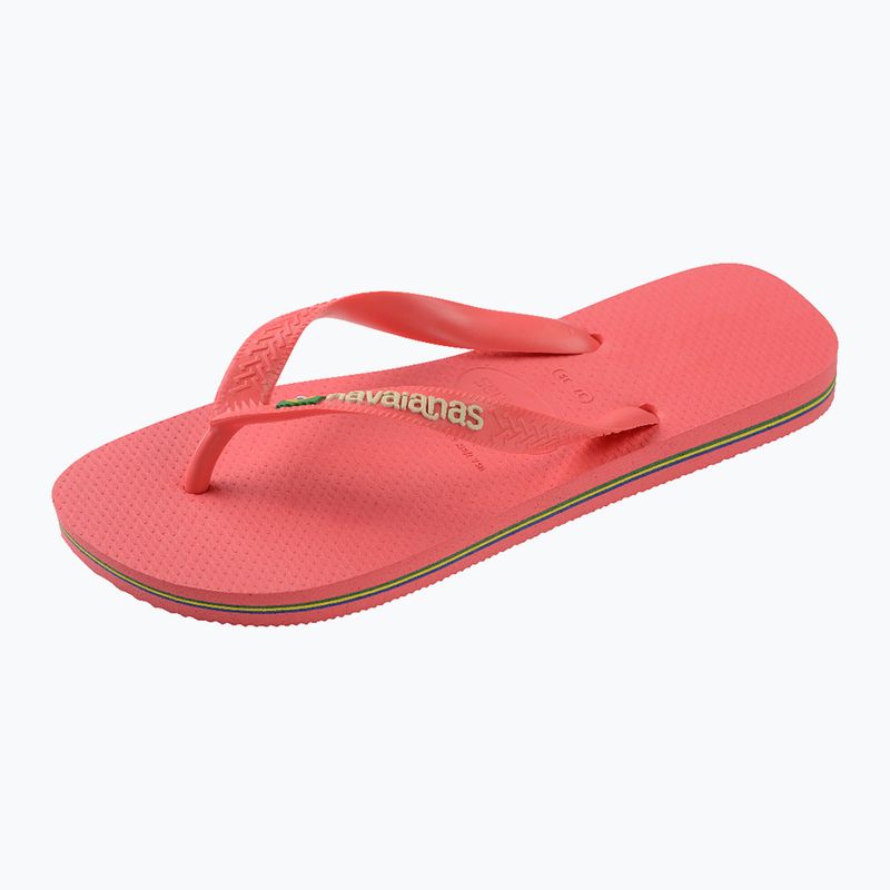 Papuci Havaianas Brasil Logo tropical coral 2