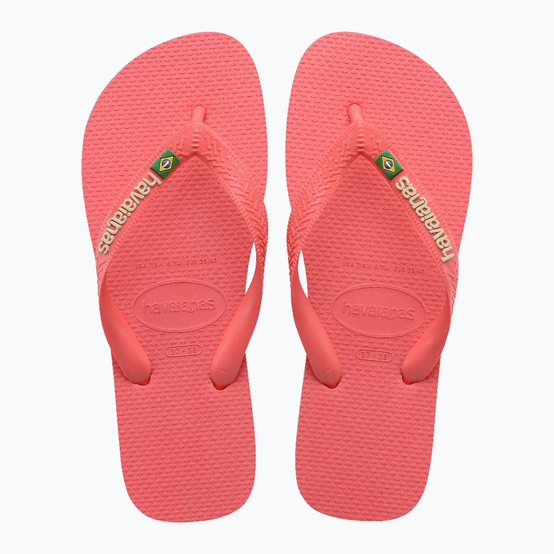 Papuci Havaianas Brasil Logo tropical coral 4
