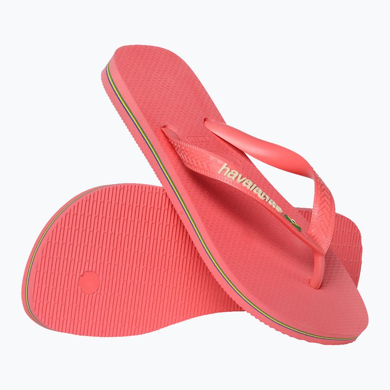Papuci Havaianas Brasil Logo tropical coral 6