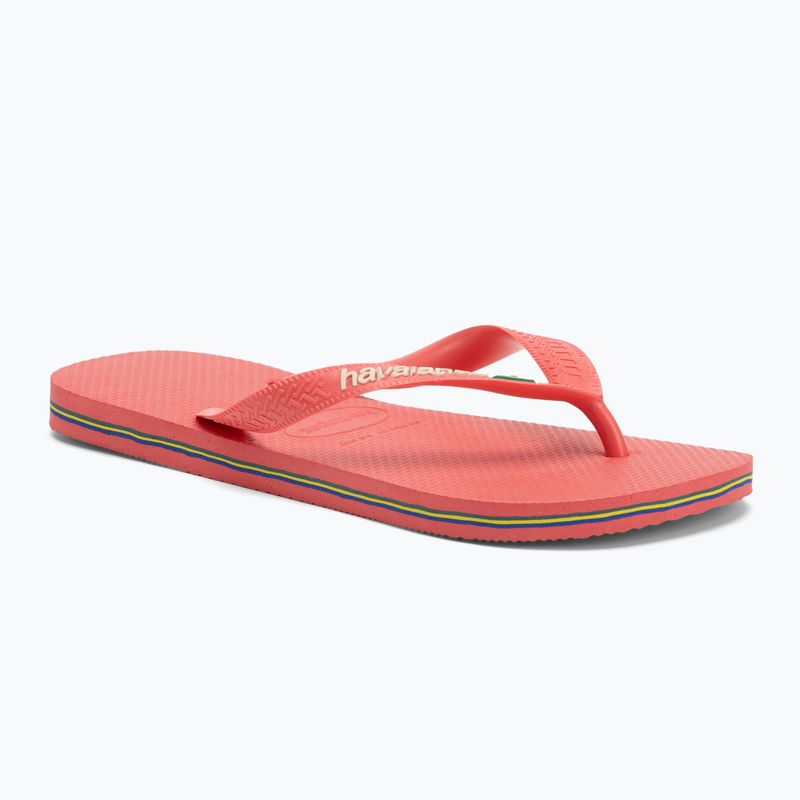 Papuci Havaianas Brasil Logo tropical coral