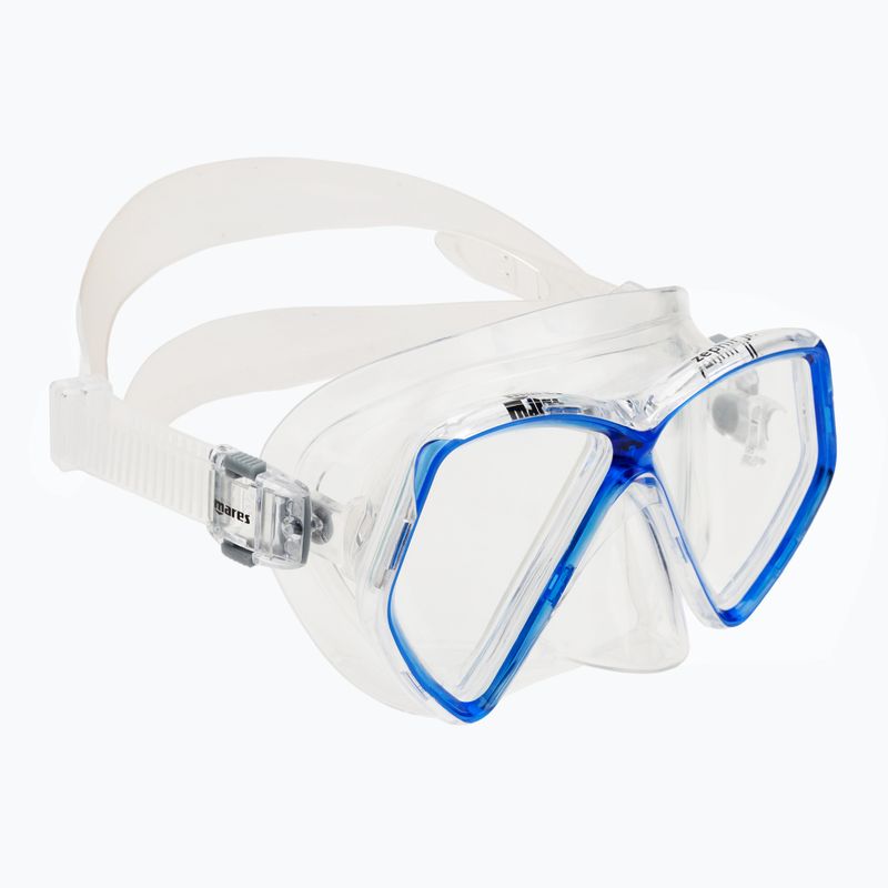 Mască de snorkeling pentru copii Mares Zephir JR blue/clear