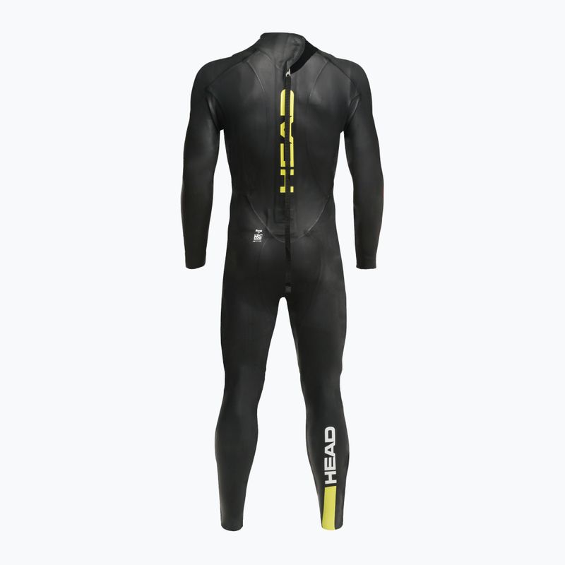 HEAD Ow Free 3.2 BKYW costum de neopren pentru triatlon negru/galben 452443 3