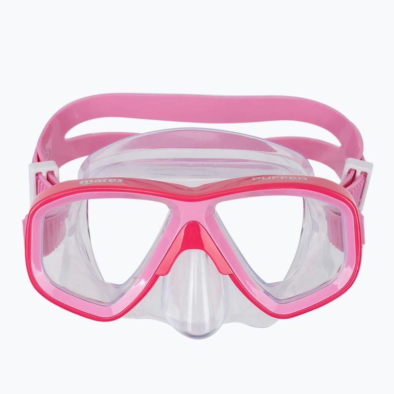 Mască de scufundări Mares Puffer pink pink/clear 2