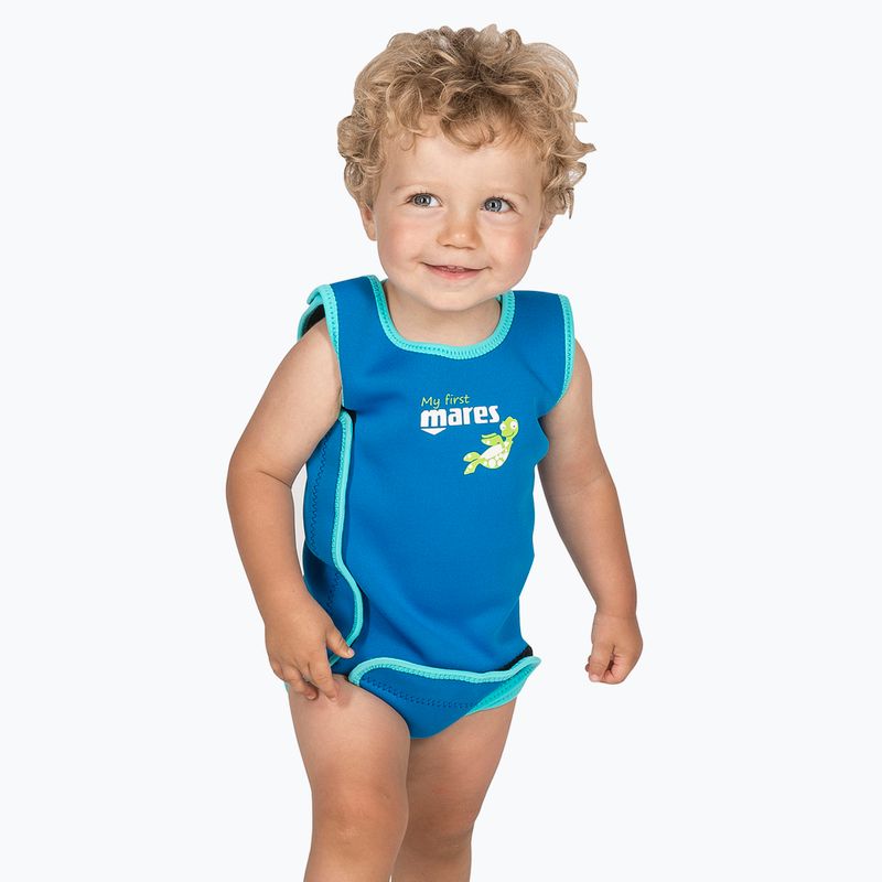 Combinezon de înot pentru copii Mares Baby Wrap blue