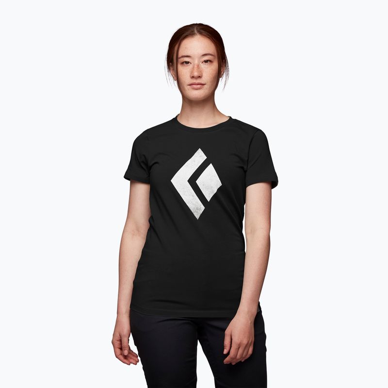 Tricou de alpinism pentru femei Black Diamond Chalked Up negru AP7300520002