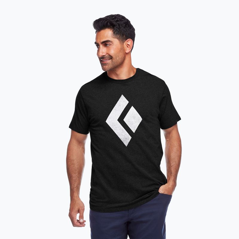 Tricou de alpinism pentru bărbați Black Diamond Chalked Up negru APUO950002