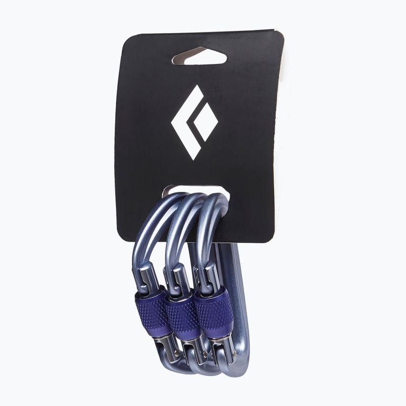Carabinieră de escaladă Black Diamond Liteforge Screwgate 3 buc. gray
