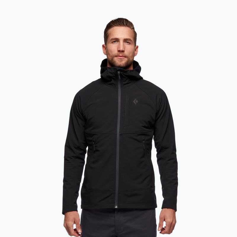 Jachetă softshell pentru bărbați Black Diamond Element Hoody negru AP744040240002LRG1