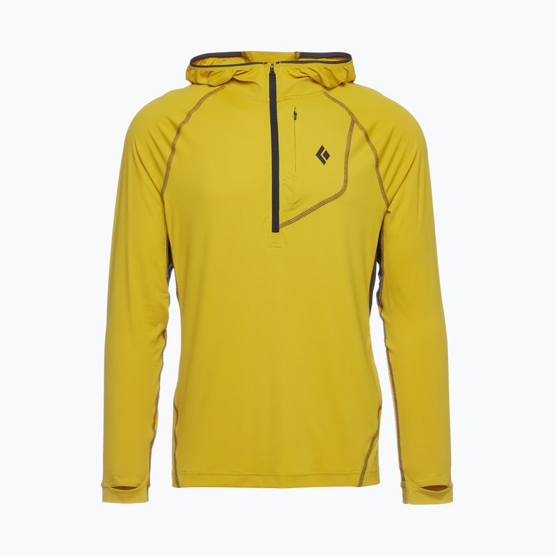 Bluză de trekking pentru bărbați Black Diamond Alpenglow Pro Hoody galbenă AP7520827006