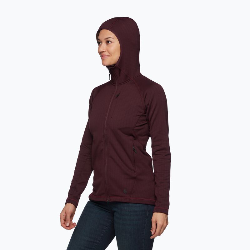 Bluză de trekking pentru femei Black Diamond Factor Hoody maroon AP7440806018 3