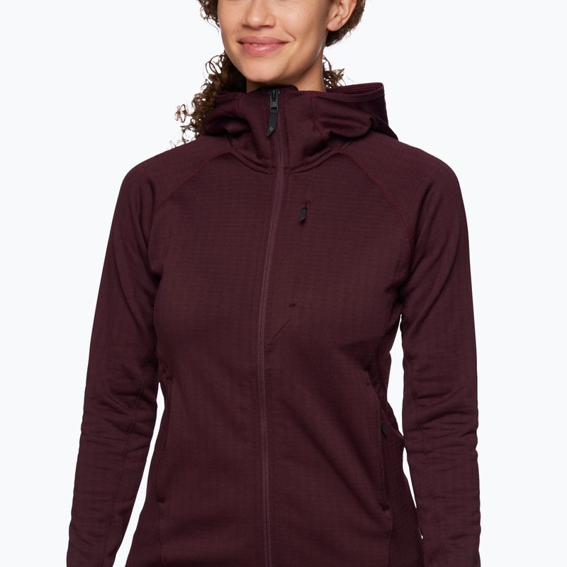 Bluză de trekking pentru femei Black Diamond Factor Hoody maroon AP7440806018 4