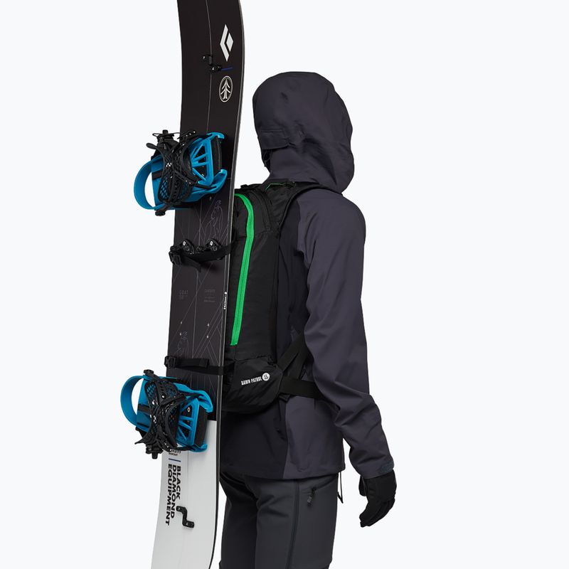 Black Diamond Dawn Patrol 15 negru de parașutism rucsac negru de parașutism 10