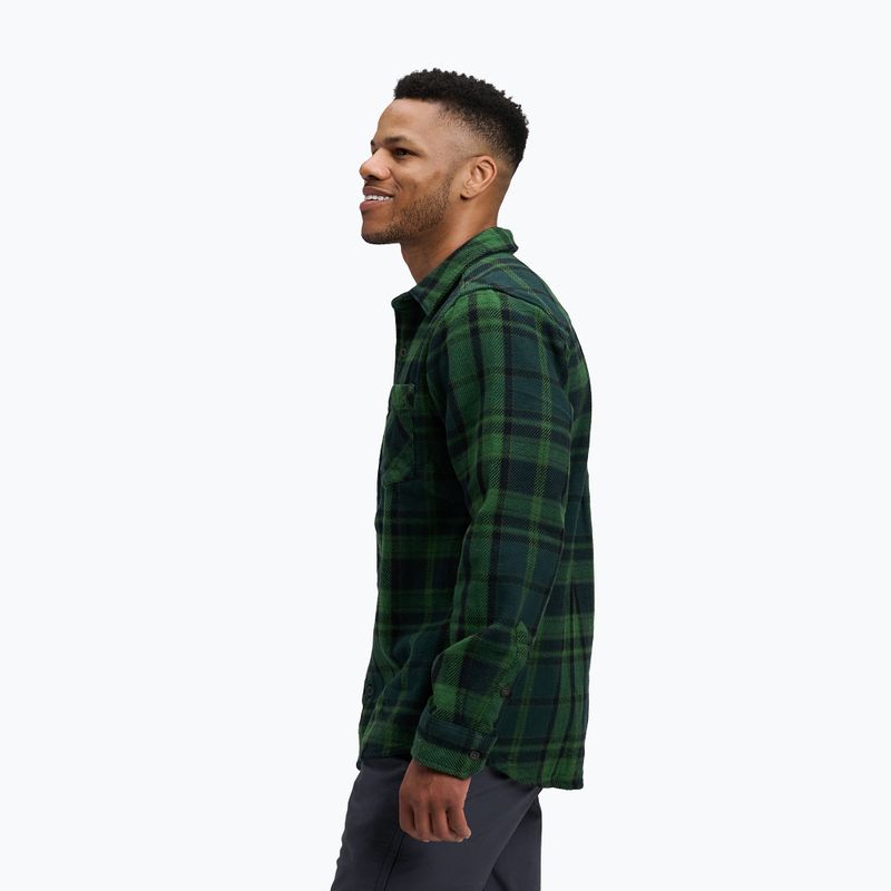 Tricou de trekking pentru bărbați Black Diamond Project Heavy Flannel palm green/anthracite plaid 3