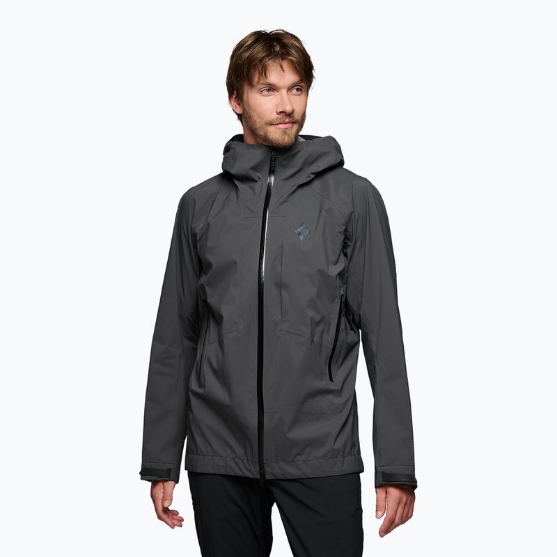 Geacă de ploaie pentru bărbați Black Diamond Highline Stretch Shell anthracite