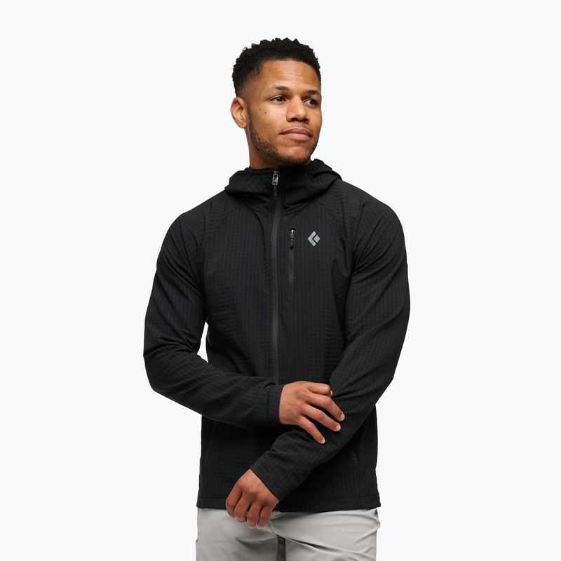 Bluză de trekking pentru bărbați Black Diamond Coefficient Storm Hoody black