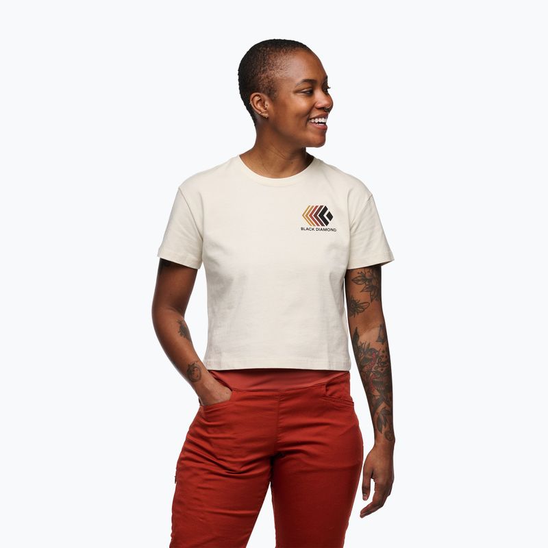 Tricou pentru femei Black Diamond Faded Crop laurel off white