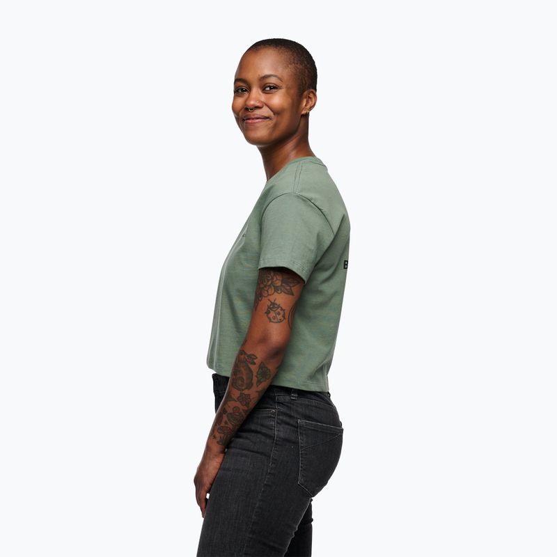 Tricou pentru femei Black Diamond Faded Crop laurel green 2