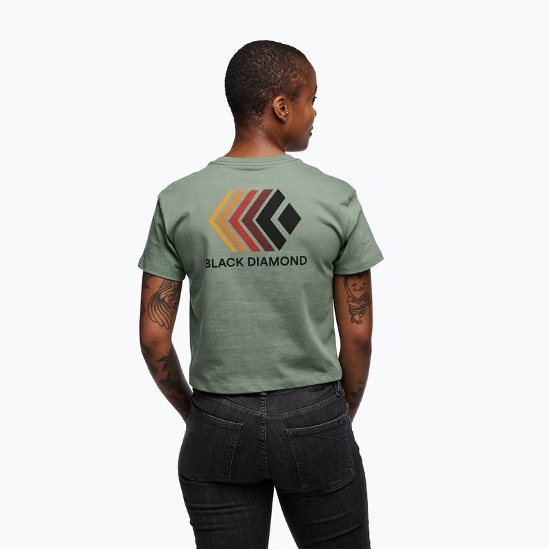 Tricou pentru femei Black Diamond Faded Crop laurel green 3