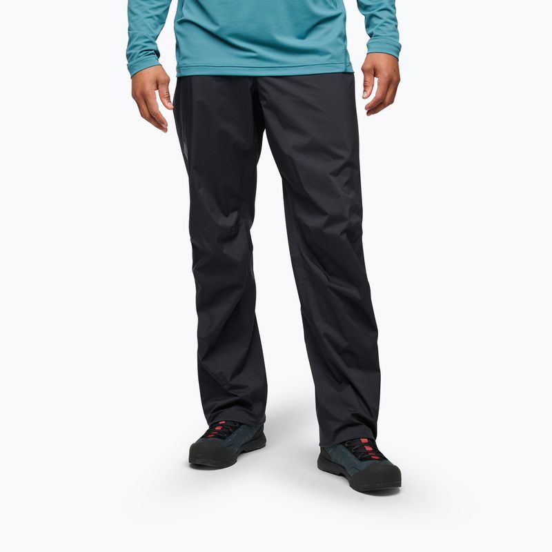Pantaloni de ploaie pentru bărbați Black Diamond Fineline Stretch FZ black