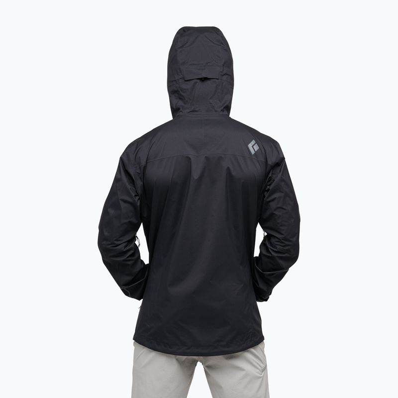 Geacă de ploaie pentru bărbați Black Diamond Fineline Stretch black 2