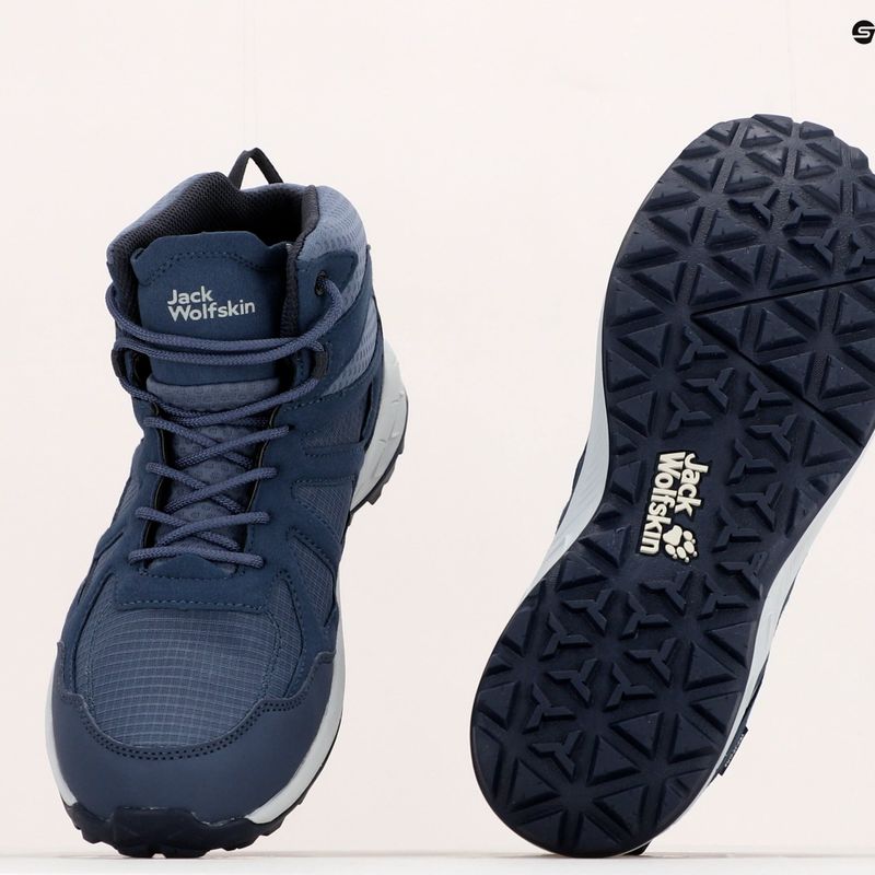 Jack Wolfskin cizme de trekking pentru femei Woodland 2 Texapore Mid albastru marin 4051331 10