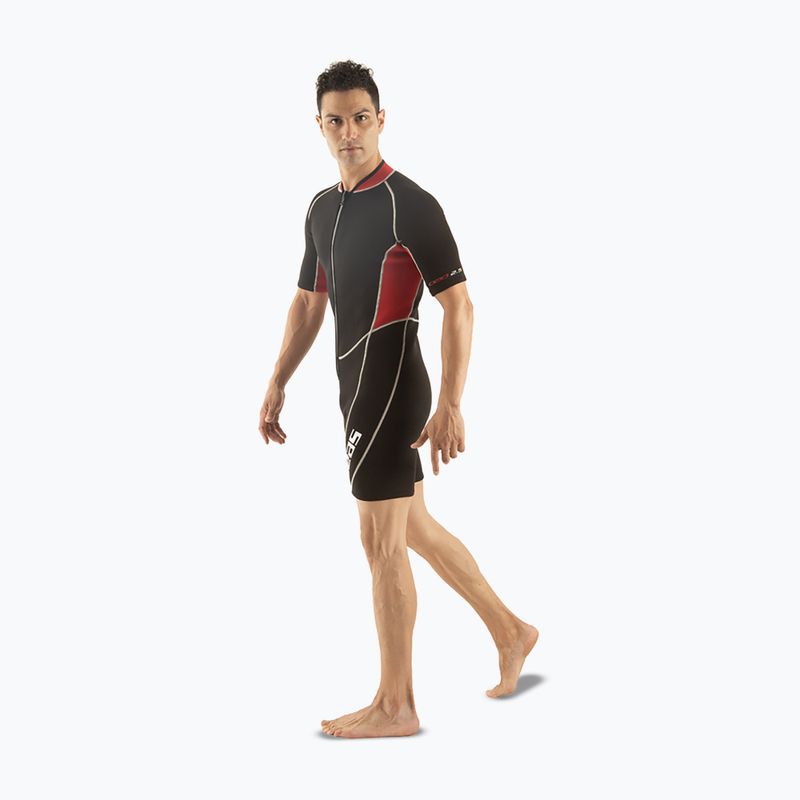 Costum de înot pentru bărbați SEAC Shorty Ciao 2,5 mm black/red 4