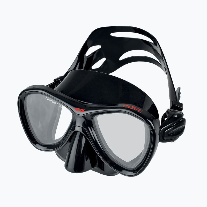 Mască de scufundări SEAC Cove black/red 3