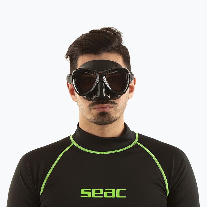 Mască de scufundări SEAC Cove black/red 4