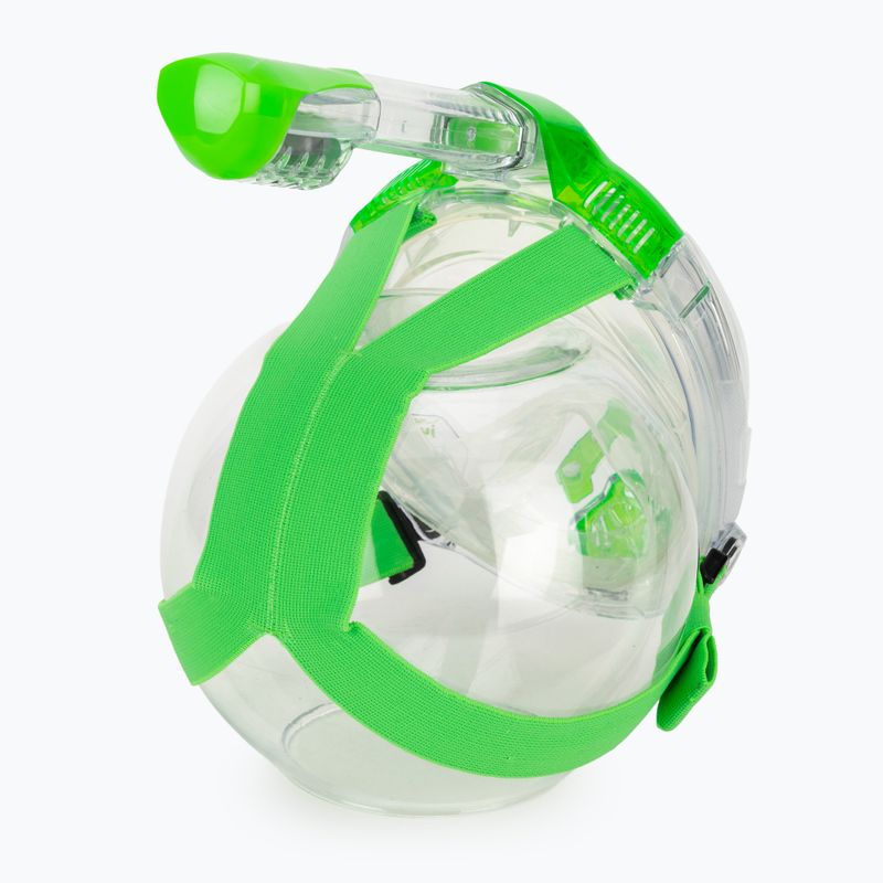 Masca facială completă pentru snorkeling pentru copii SEAC Libera lime transparent/lime 4