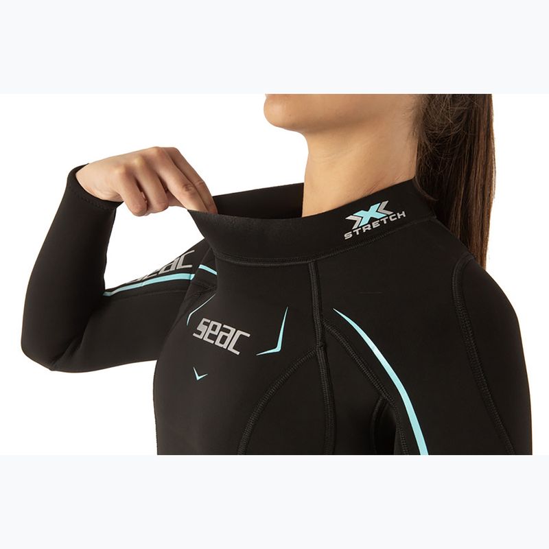 Costum de scufundări pentru femei SEAC Feel-S 3 mm black/light blue 5