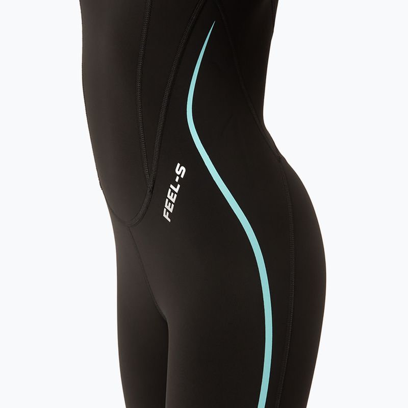 Costum de scufundări pentru femei SEAC Feel-S 3 mm black/light blue 7