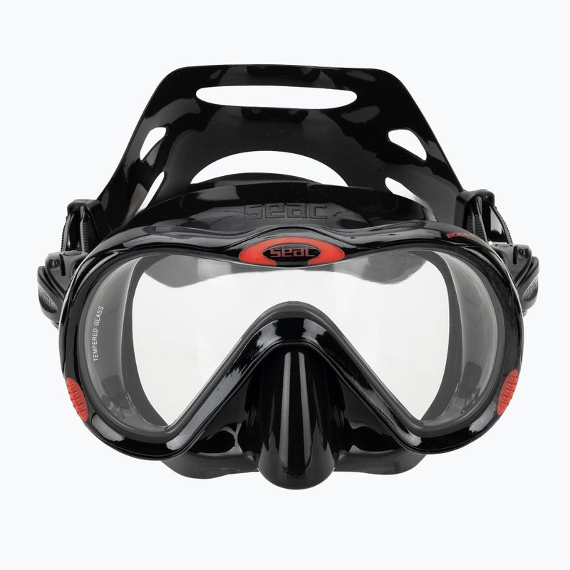 Mască de snorkeling Seac Boss black/red 2