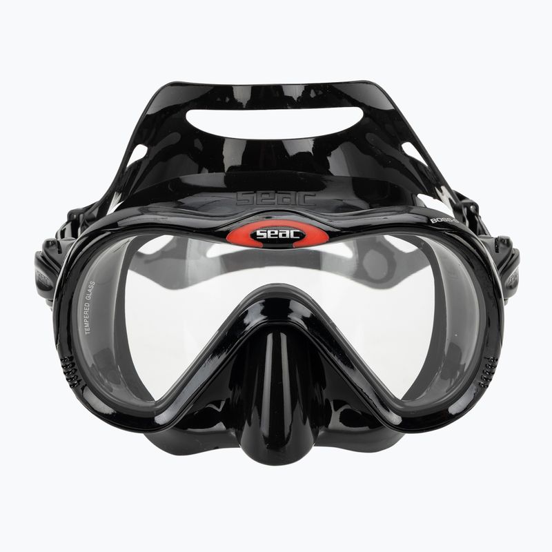 Mască de snorkeling Seac Boss black/silver 2