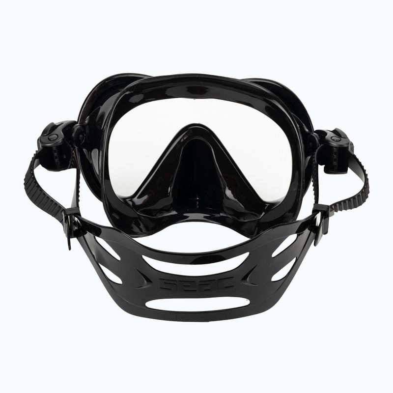 Mască de snorkeling Seac Boss black/silver 4
