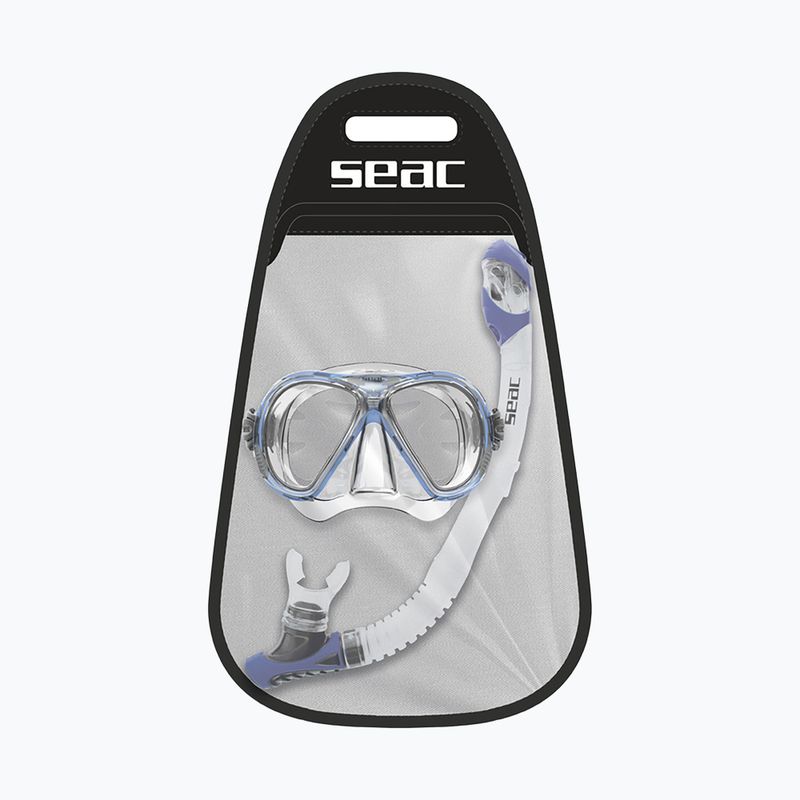 Set de snorkeling SEAC Iena Dry Set blue 2