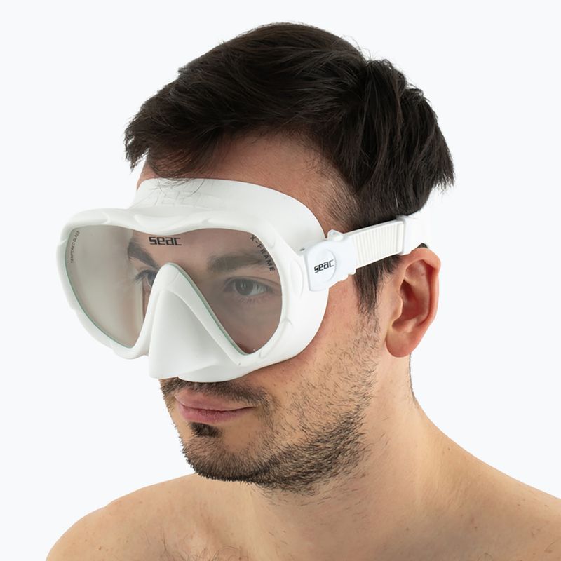 Mască de scufundări SEAC X-Frame white 10