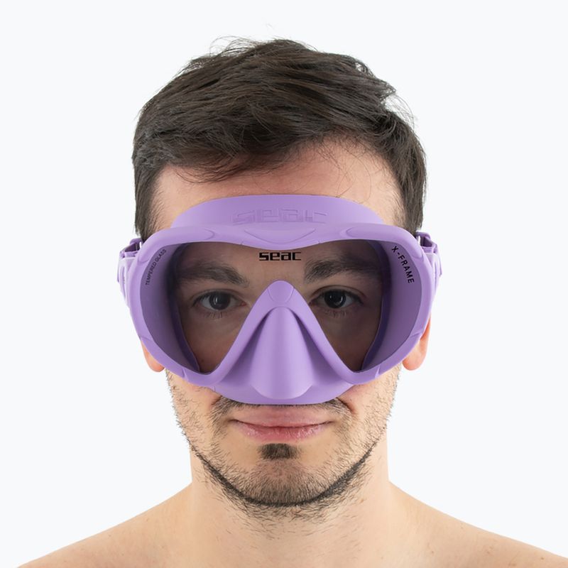 Mască de scufundări SEAC X-Frame lilac 7