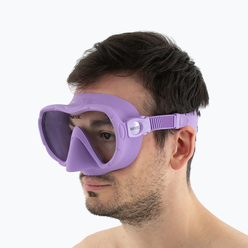 Mască de scufundări SEAC X-Frame lilac 9