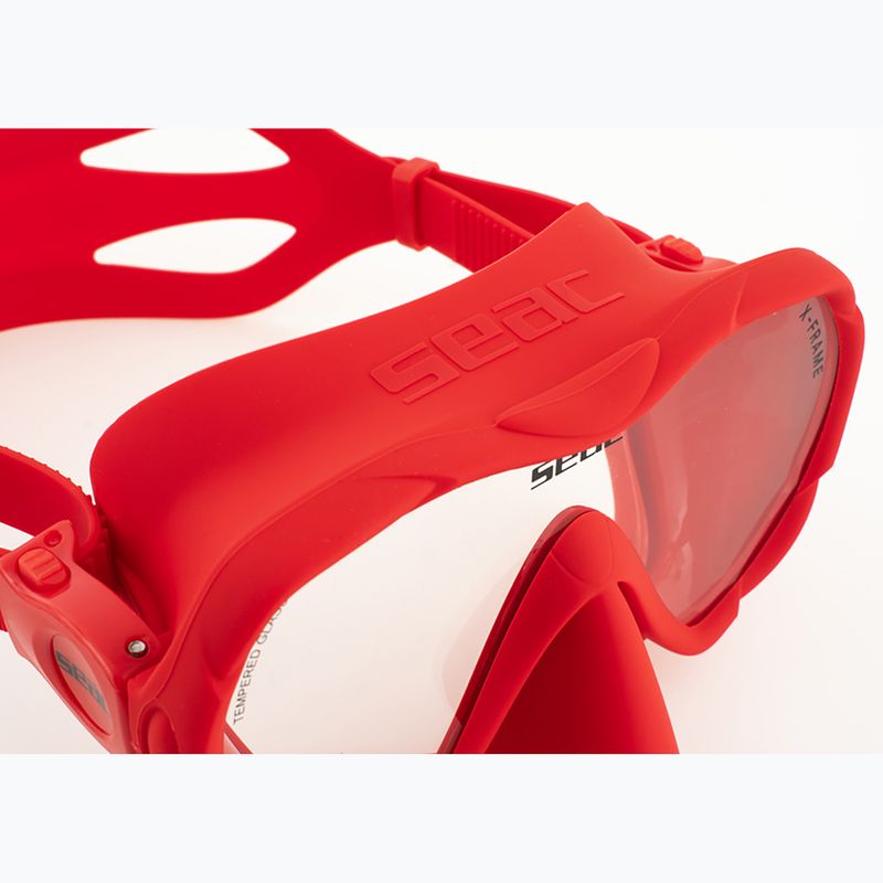 Mască de scufundări SEAC X-Frame red 4