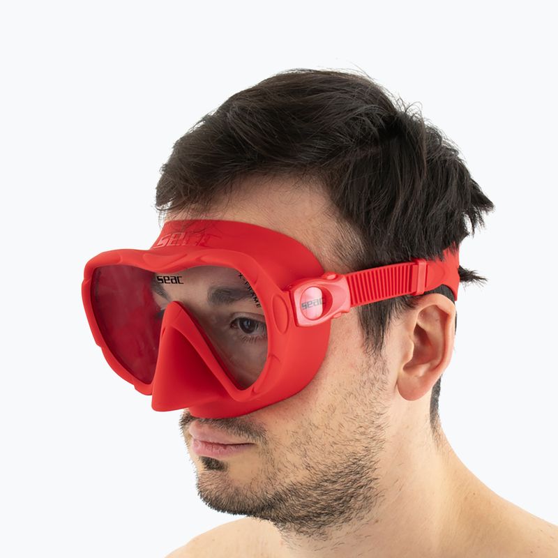 Mască de scufundări SEAC X-Frame red 9