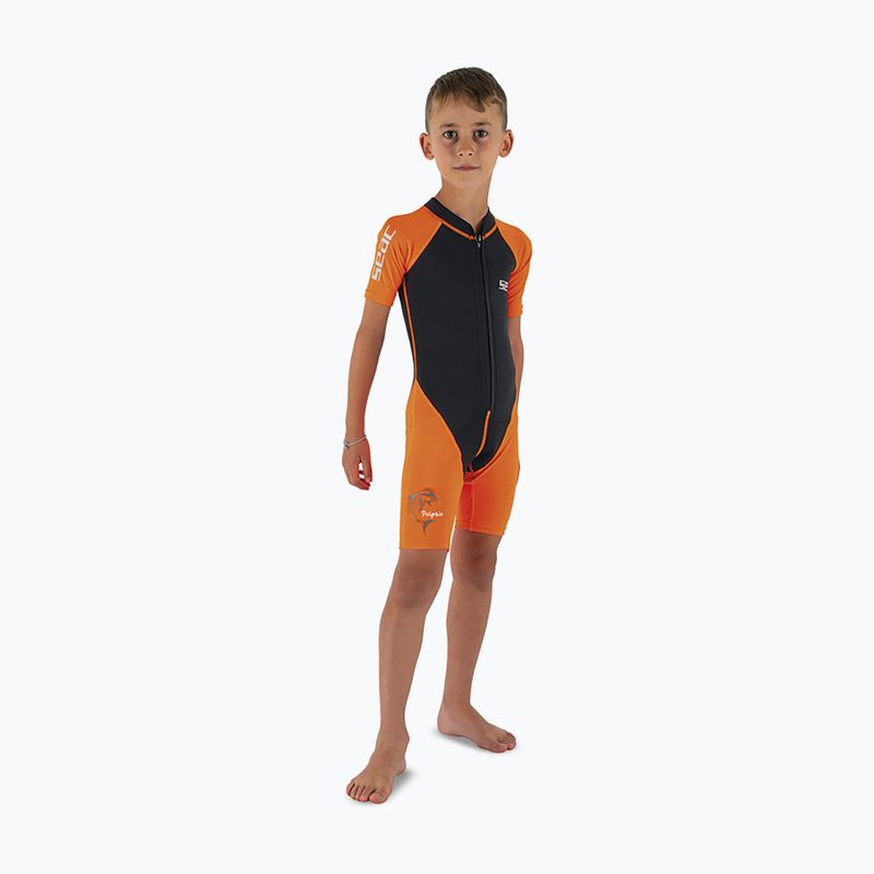 Costum de înot pentru copii SEAC Dolphin Shorty 1,5 mm black/orange