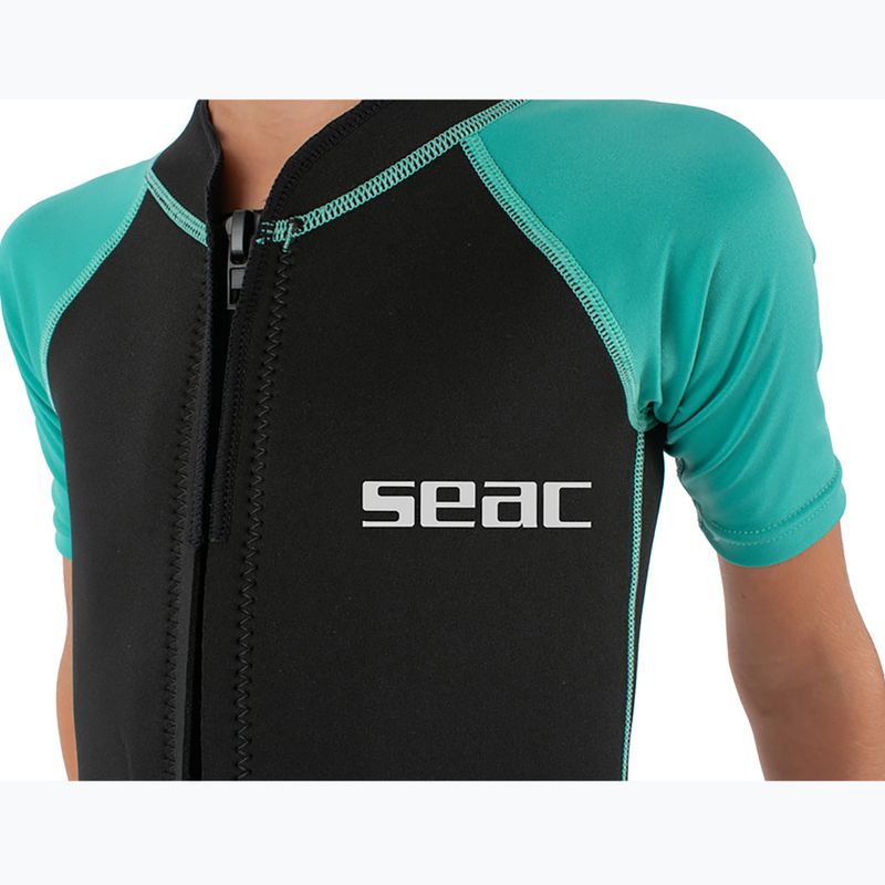 Costum de înot pentru copii SEAC Dolphin Shorty 1,5 mm black/tiffany 5