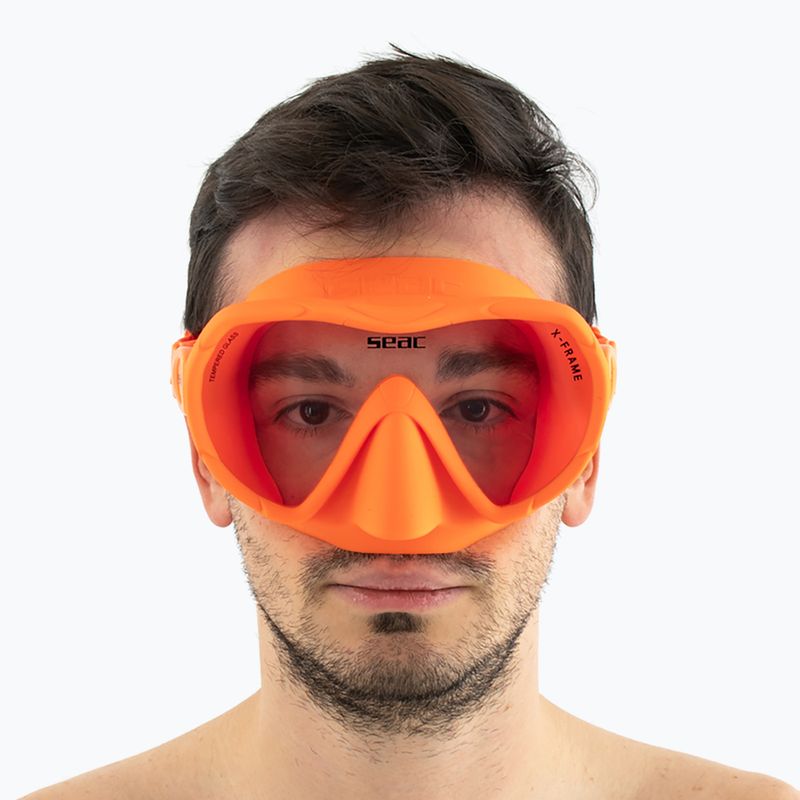 Mască de scufundări SEAC X-Frame orange 13