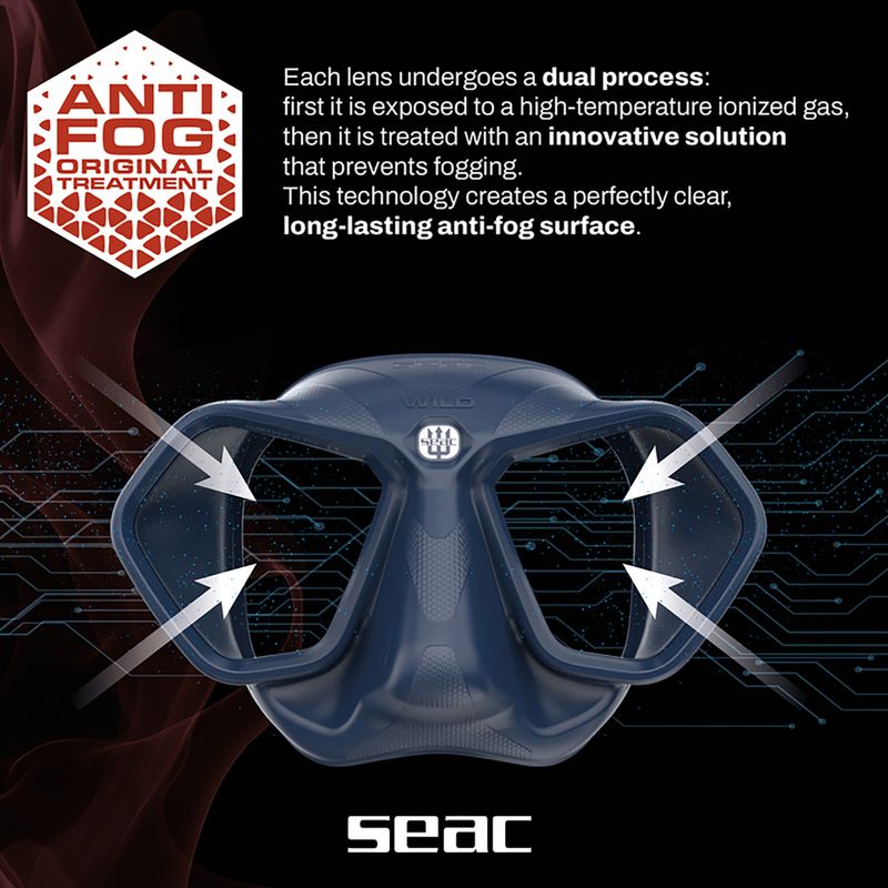 Mască de scufundări SEAC Wild Antifog blue 5