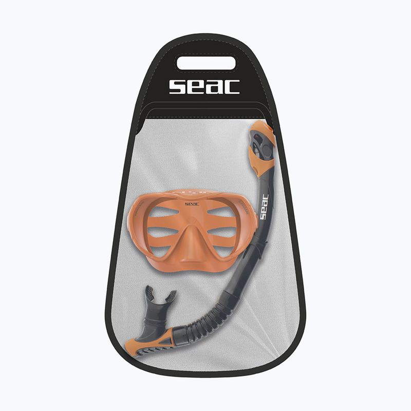 Set de snorkeling SEAC X-Frame Combo orange 2