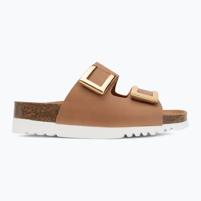 Șlapi de damă Scholl Montery 2 Straps Ad Med cognac 2