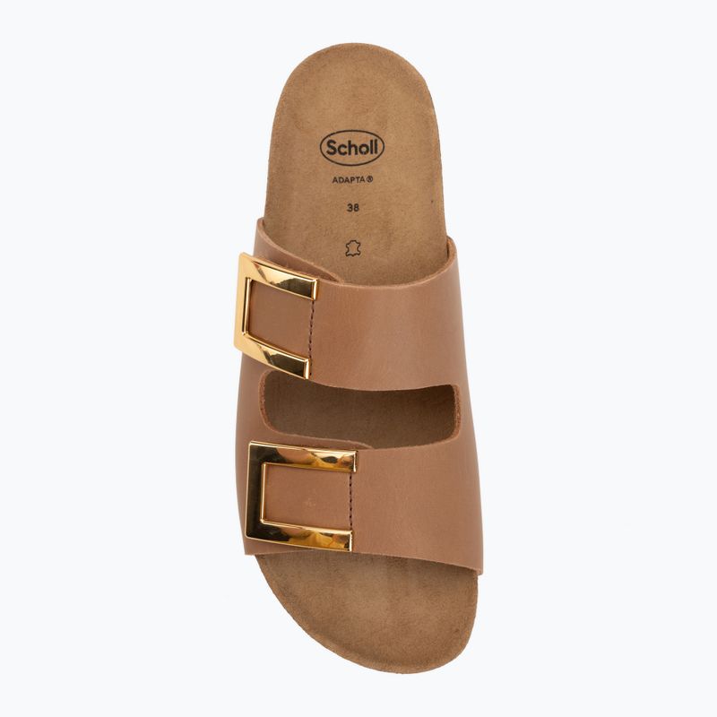 Șlapi de damă Scholl Montery 2 Straps Ad Med cognac 5